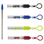 JH5204 Collapsible Stainless Steel Straw Kit With Custom Imprint